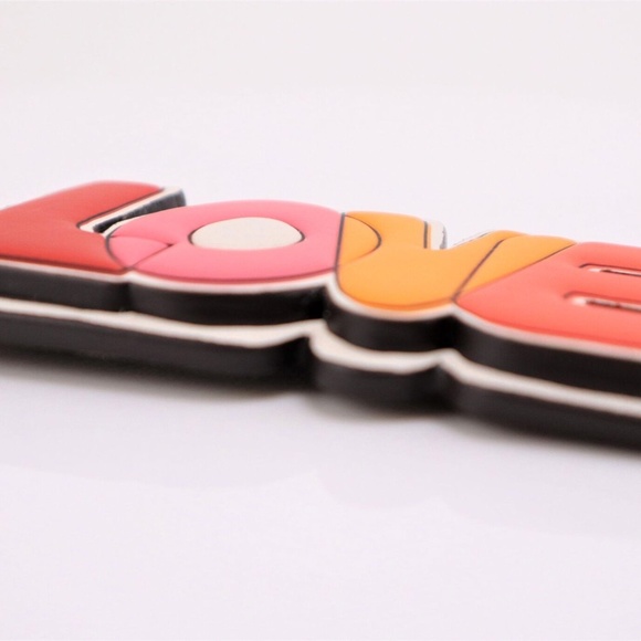 NEW Coach Large Leather Keyring KeyFob Bag Charm In Signature Canvas - Picture 9 of 12